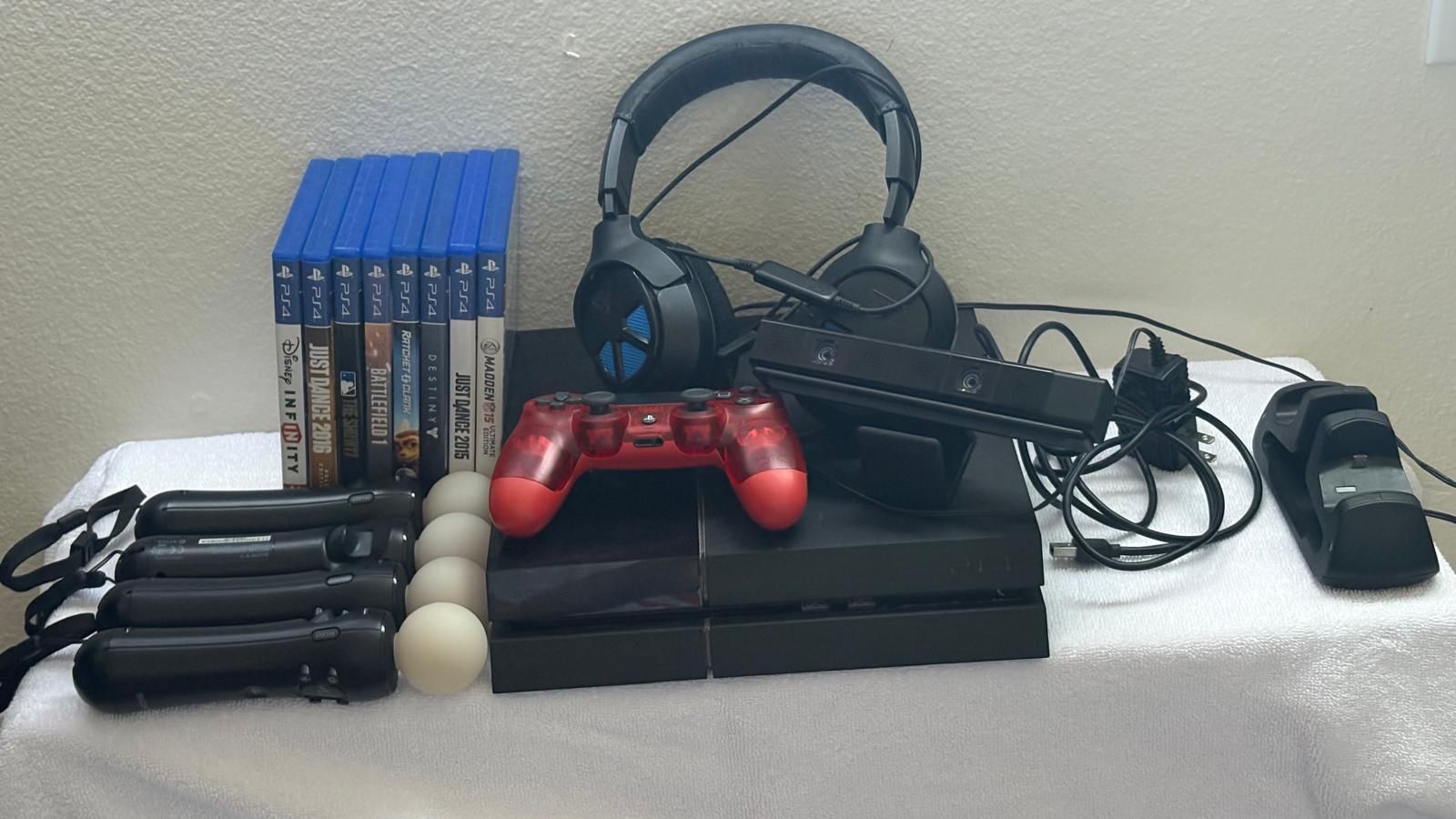 PS4 2TB with move Camera And controllers (USED)