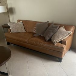 Williams Sonoma Leather Sofa