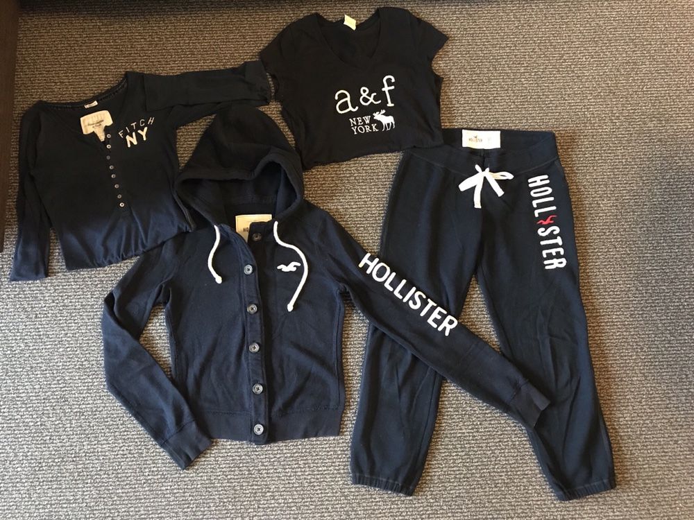 GREAT Women Hollister And Abercrombie & Fitch Sweatshirt Hoodie Jacket Track Pants Top Long Sleeves Short T-shirt