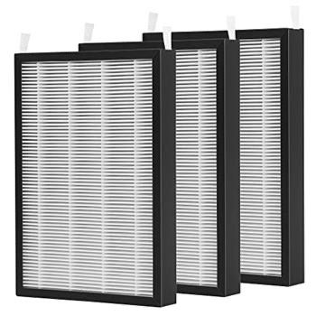 FCFMY 3 Packs HEPA/Carbon Combo Replacement Filters for NuWave Large Area OxyPure Air Cleaner Purifier 47001, 47002, 47003, and 47004 *New*
