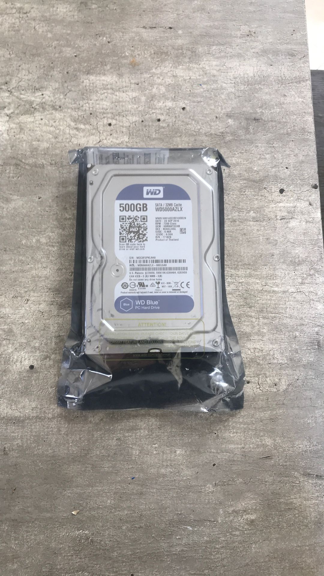 500 Giga Byte Hard Drive