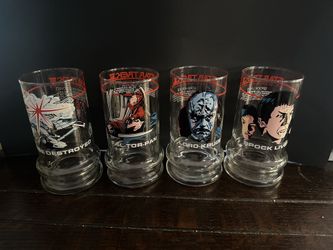 Vintage 1984 Star Trek Taco Bell Glass Cups, Set Of 4