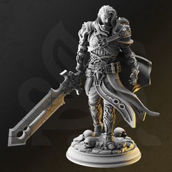 Resin 3D Printed Grimdark Fantasy 3D Miniature – 32mm Resin Figure for Tabletop RPGs & Wargames