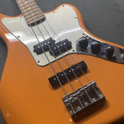 Used Fender Player Orange Jaguar Bass