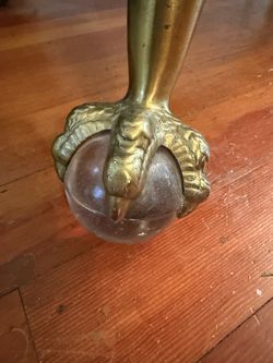 Vintage oak lamp table