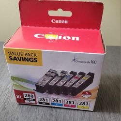 New Genuine Canon PGI-280 XL / CLI-281 5 Color Pack New in Sealed Box
