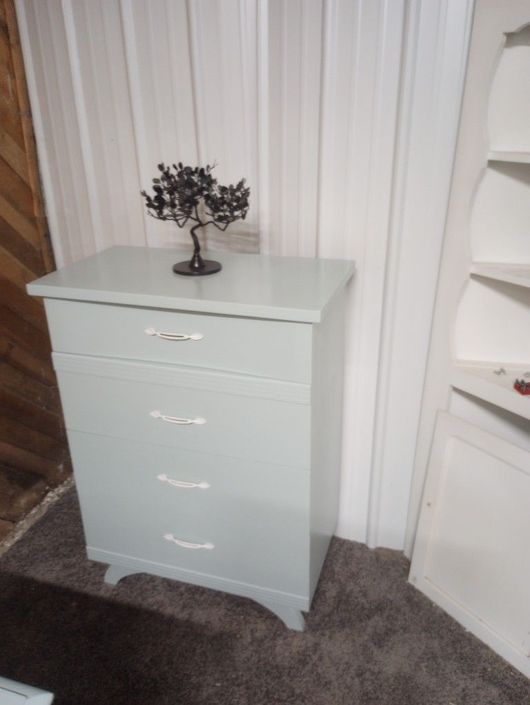 Refinished 4 Drawer Tall Dresser