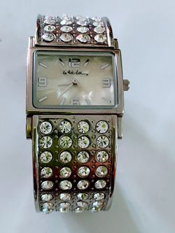 Silver tone, Cuff Watch