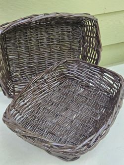 Dark brown baskets 2pc