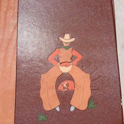 Cowboy Scrapbook, 40s Raised Leather Cover