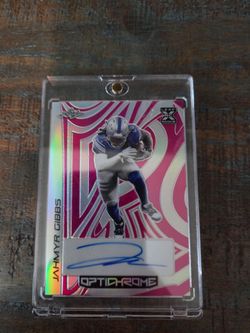 Jahmyr Gibbs Leaf Optichrome RC Auto Trading Card