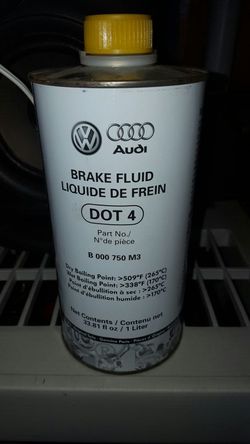 Volkswagen and Audi brake fluid. Dot 4