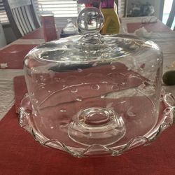 NEW Princess House Heritage Cake Dome and Pedestal Stand #GF
