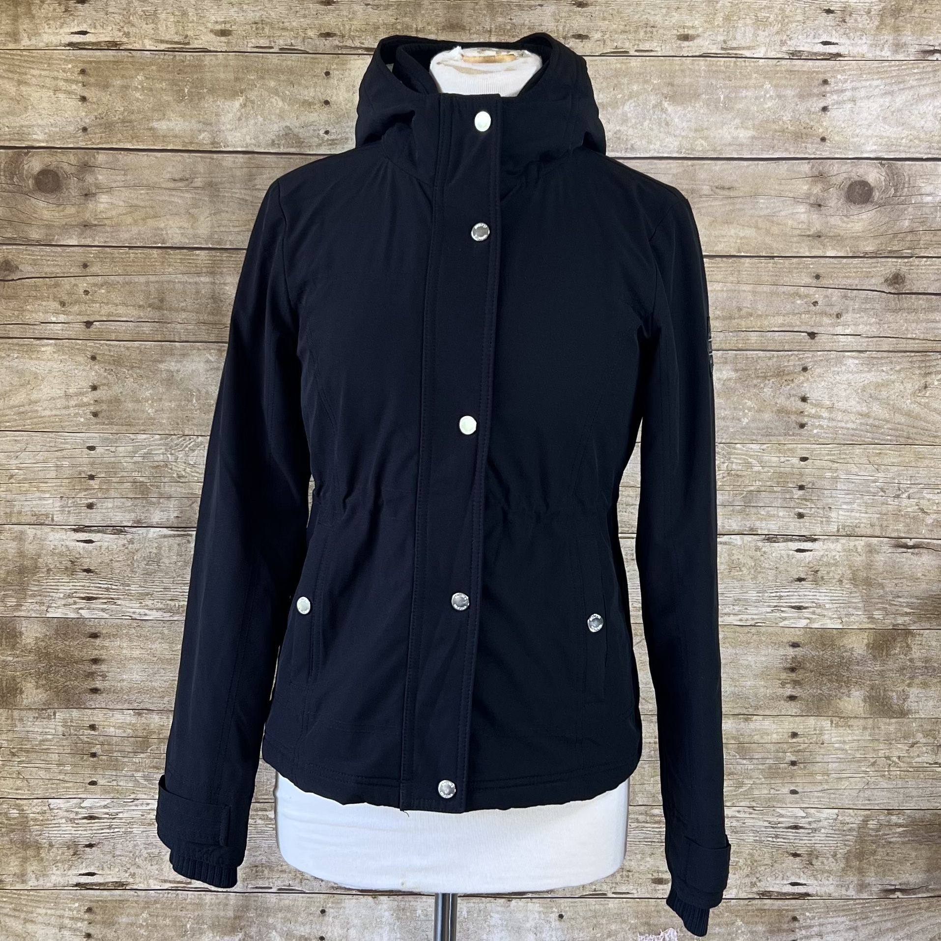 Hollister Sz XS Women’s All Weather Jacket Black Used