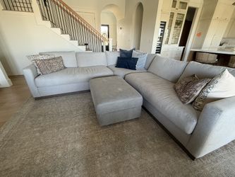 Pottery Barn Couch and Ottoman