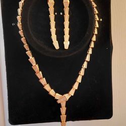 Brand new staniless steel necklace and earring