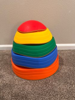 Set of kids balance stones