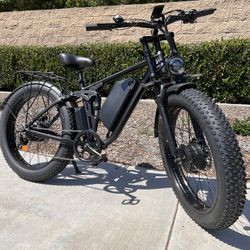 ✅ BRAND NEW - Dual Motor(2x1000W=2000W Total) Electric Ebike, Mountain Bike (26x4.0) ⚡️🚀⚡️37 Mph Top Speed! (Black/Matte)