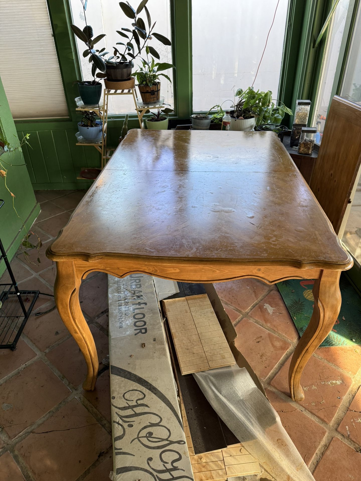 Solid Oak Dining Room Table