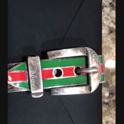 Gucci  Buckle Money Clip Sterling Silver + Enamel Made In Italy