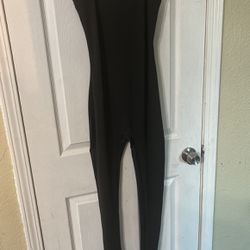 Long Black Stretchy Bodysuit