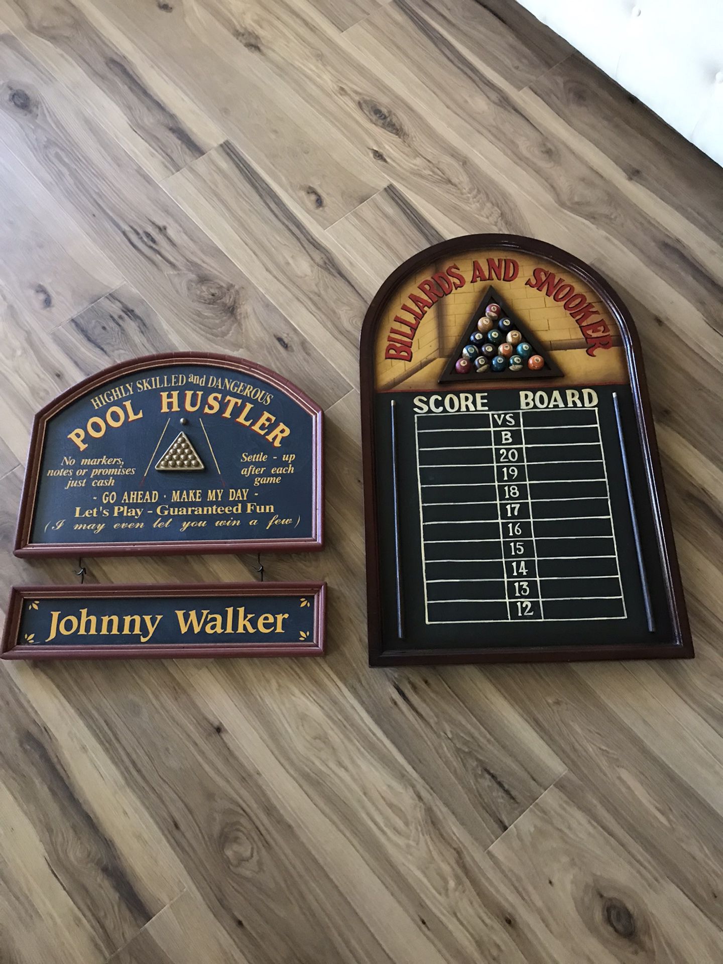 Pool Table Signs 