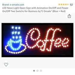 Coffee Light Up Sign 