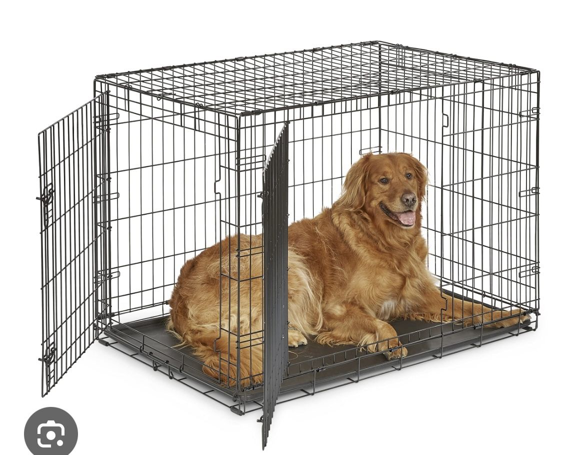 Extra Large Double Door Foldable Dog Crate
