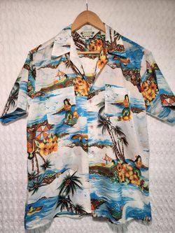 Vintage Mauna Kea Medium Men's Hawaiian Aloha Shirt 1(contact info removed)