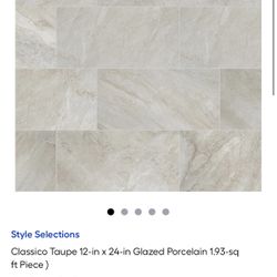 Classico Taupe 12-in x 24-in Glazed Porcelain