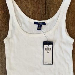 Polo White Womens Tank Top (xs) 