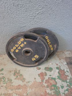 Gold's Gym 45 lb Olympic Weight Plates (Pair)