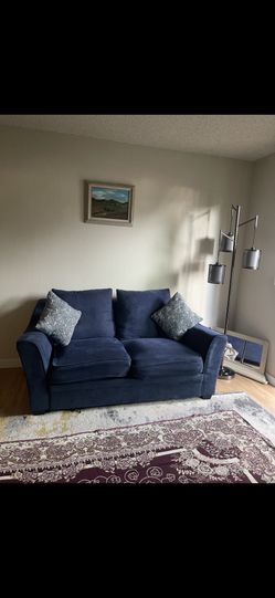 Athena Loveseat / Sofa in Navy Blue,