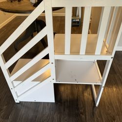 Wood Ladder Bunk Bed 