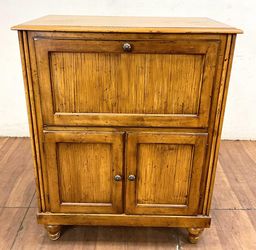 Vintage Lexington Rustic Server Buffet Wine Rack Cabinet
