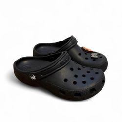 Crocs kids black classic clogs shoes