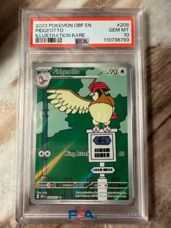 Pokemon Pidgeotto Rare OBF psa 10