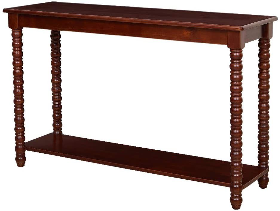Home Traditional Solid Pine End Table, 15.75"W, Espresso Finish