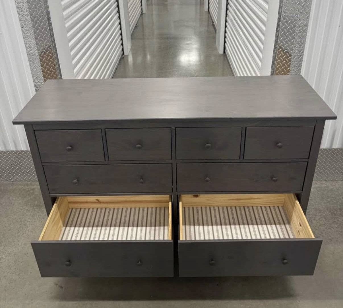 IKEA HEMNES GRAY OAK FINISH LARGE 8-DRAWER DRESSER IN NEW CONDITION DELIVERY AVAILABLE IKEA HEMNES GRAY OAK FINISH LARGE 8-DRAWER DRESSER IN NEW CONDITION DELIVERY AVAILABLE