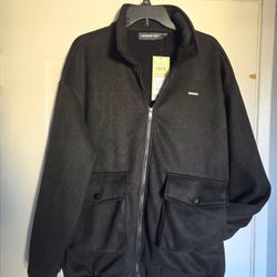 Men's Members Only Vegan Suede Leather Jacket XL Black