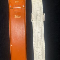 Vintage Keuffel & Esser Deci-Lon 10 #68-1100 Slide Rule with Leather Case K+E Us
