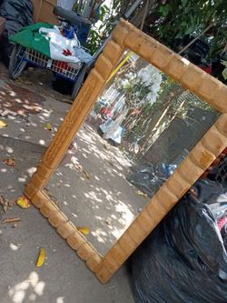 Big wood mirror