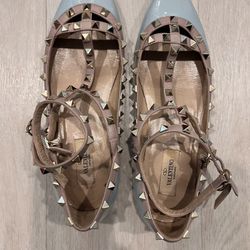 Valentino Rockstud Flats Size 39.5