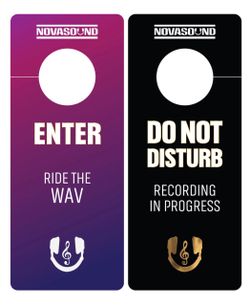 3 PC Studio Door Hangers for Recording and Production - Nova Sound