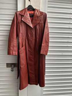 Long leather coat