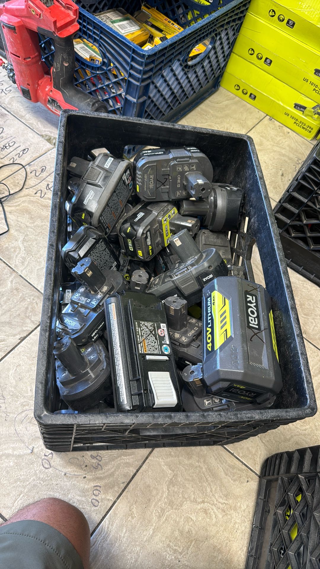 Ryobi Batteries For Parts $50 Whole Tray