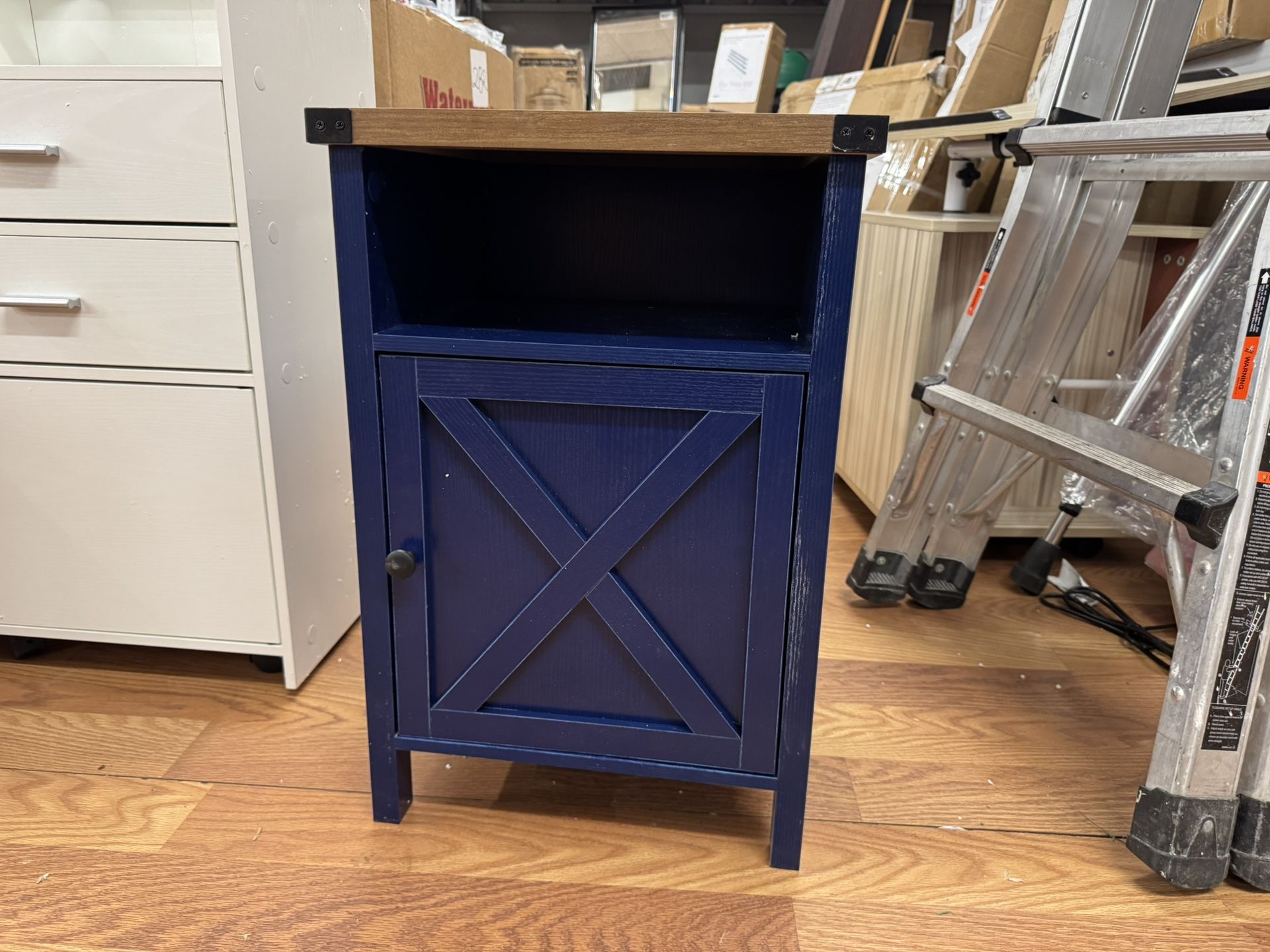 Farmhouse Nightstand, Rustic End Table