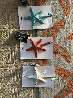 $10 Each ($30 For All Three) Beach Theme Cast Iron Towel Hooks