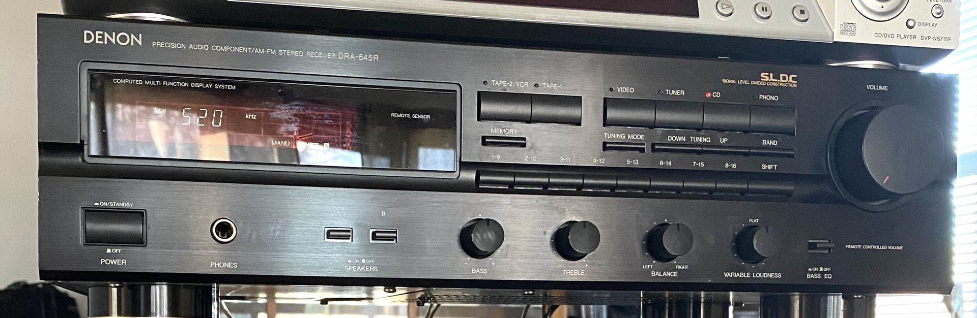 1992 VINTAGE DENON DRA-545R STEREO AM-FM RECEIVER
