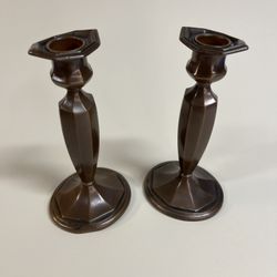Vintage Jennings Brothers Copper Candlesticks